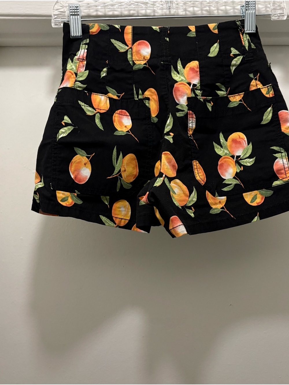 Maeve by Anthropologie The Colette Peach Print High-Waisted Shorts Size 24 - Picture 6 of 16